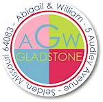 Name Doodles - Round Address Labels/Stickers (Fleetwood Spring)